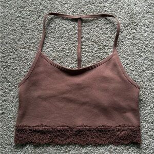 Abercrombie Seamless Lace Trim Bralette